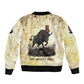 Montu Egyptian Sleeve Zip Bomber Jacket War God Mighty Bull Symbol Ancient Power Hieroglyphic