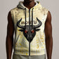 Montu Egyptian Sleeveless Zip Hoodie War God Mighty Bull Symbol Ancient Power Hieroglyphic