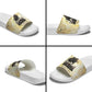 Montu Egyptian Slide Sandals War God Mighty Bull Symbol Ancient Power Hieroglyphic