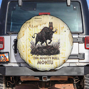 Montu Egyptian Spare Tire Cover War God Mighty Bull Symbol Ancient Power Hieroglyphic