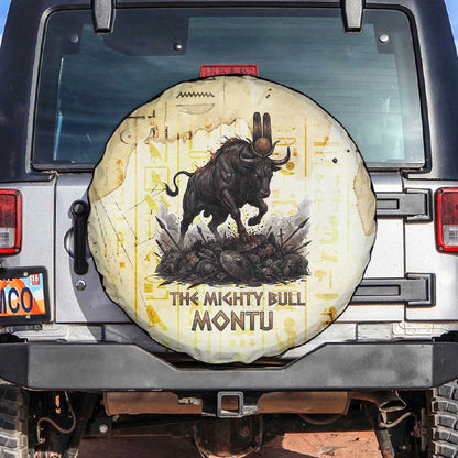 Montu Egyptian Spare Tire Cover War God Mighty Bull Symbol Ancient Power Hieroglyphic