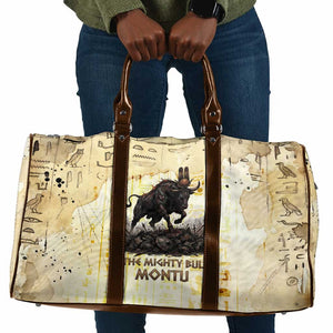 Montu Egyptian Travel Bag War God Mighty Bull Symbol Ancient Power Hieroglyphic