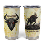Montu Egyptian Tumbler Cup War God Mighty Bull Symbol Ancient Power Hieroglyphic