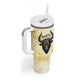 Montu Egyptian Tumbler With Handle War God Mighty Bull Symbol Ancient Power Hieroglyphic