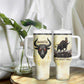 Montu Egyptian Tumbler With Handle War God Mighty Bull Symbol Ancient Power Hieroglyphic