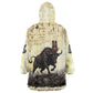 Montu Egyptian Wearable Blanket Hoodie War God Mighty Bull Symbol Ancient Power Hieroglyphic