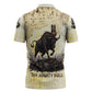 Montu Egyptian Zipper Polo Shirt War God Mighty Bull Symbol Ancient Power Hieroglyphic