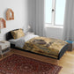 Montu Bedding Set Falcon Head War God Ancient Egyptian Map Feathers and Sun Disk