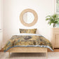 Montu Bedding Set Falcon Head War God Ancient Egyptian Map Feathers and Sun Disk