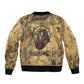 Montu Bomber Jacket Falcon Head War God Ancient Egyptian Map Feathers and Sun Disk