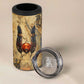Montu 4 in 1 Can Cooler Tumbler Falcon Head War God Ancient Egyptian Map Feathers and Sun Disk