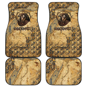 Montu Car Mats Falcon Head War God Ancient Egyptian Map Feathers and Sun Disk