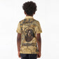 Montu Kid Polo Shirt Falcon Head War God Ancient Egyptian Map Feathers and Sun Disk