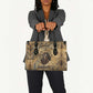Montu Leather Bag Falcon Head War God Ancient Egyptian Map Feathers and Sun Disk
