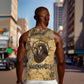 Montu Men Tank Top Falcon Head War God Ancient Egyptian Map Feathers and Sun Disk