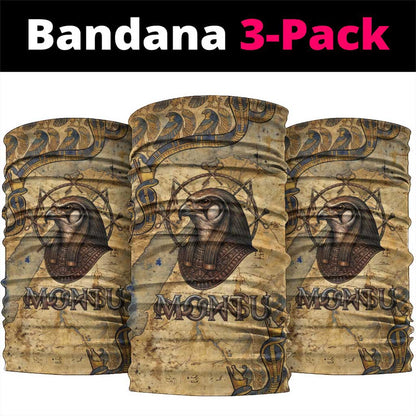 Montu Neck Gaiter Falcon Head War God Ancient Egyptian Map Feathers and Sun Disk