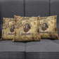 Montu Pillow Cover Falcon Head War God Ancient Egyptian Map Feathers and Sun Disk