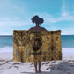 Montu Sarong Falcon Head War God Ancient Egyptian Map Feathers and Sun Disk
