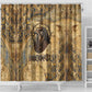 Montu Shower Curtain Falcon Head War God Ancient Egyptian Map Feathers and Sun Disk