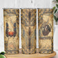 Montu Skinny Tumbler Falcon Head War God Ancient Egyptian Map Feathers and Sun Disk