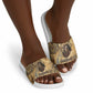 Montu Slide Sandals Falcon Head War God Ancient Egyptian Map Feathers and Sun Disk