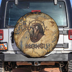 Montu Spare Tire Cover Falcon Head War God Ancient Egyptian Map Feathers and Sun Disk