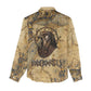Montu Women Casual Shirt Falcon Head War God Ancient Egyptian Map Feathers and Sun Disk