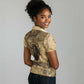 Montu Women Polo Shirt Falcon Head War God Ancient Egyptian Map Feathers and Sun Disk