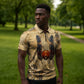 Montu Zipper Polo Shirt Falcon Head War God Ancient Egyptian Map Feathers and Sun Disk