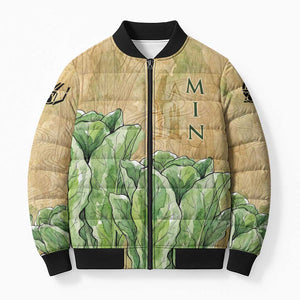 Min Bomber Puffer Jacket Egyptian God of Fertility Lord of Generation Lettuce Ancient