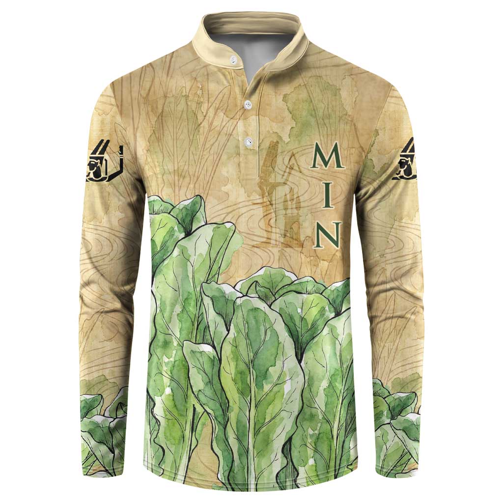 Min Button Sweatshirt Egyptian God of Fertility Lord of Generation Lettuce Ancient
