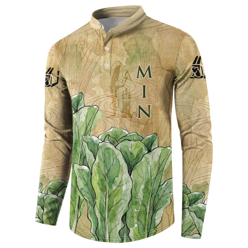 Min Button Sweatshirt Egyptian God of Fertility Lord of Generation Lettuce Ancient