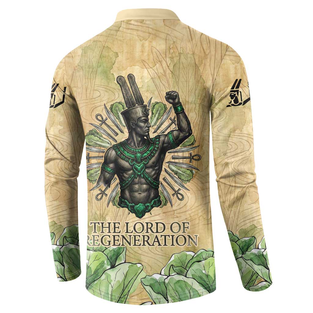 Min Button Sweatshirt Egyptian God of Fertility Lord of Generation Lettuce Ancient