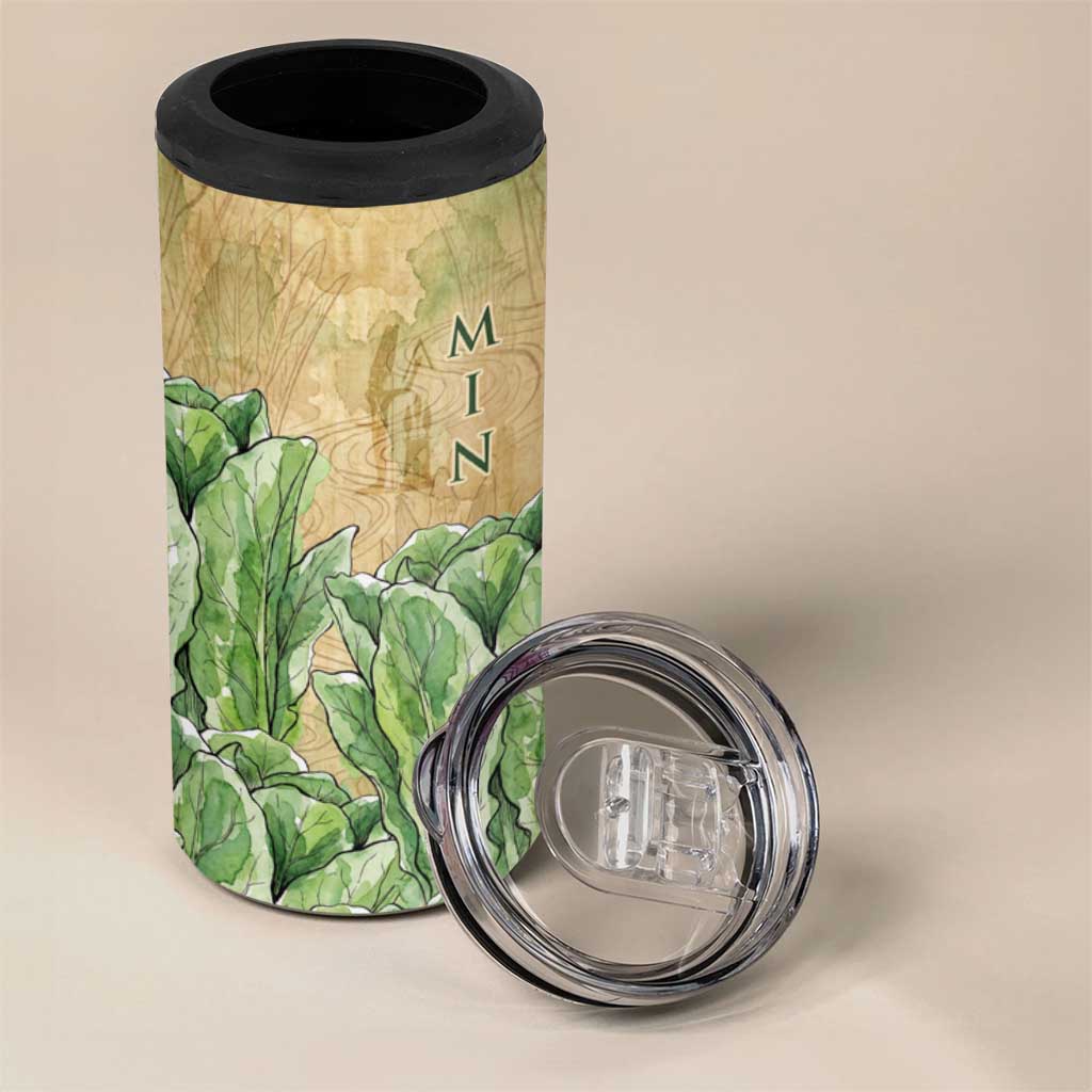 Min 4 in 1 Can Cooler Tumbler Egyptian God of Fertility Lord of Generation Lettuce Ancient