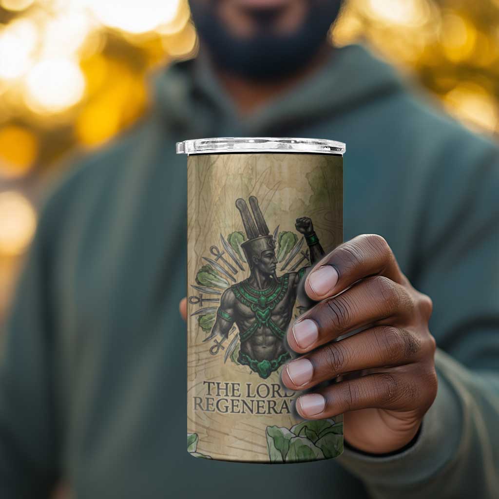 Min 4 in 1 Can Cooler Tumbler Egyptian God of Fertility Lord of Generation Lettuce Ancient
