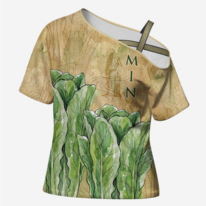 Min Cross Shoulder Shirt Egyptian God of Fertility Lord of Generation Lettuce Ancient