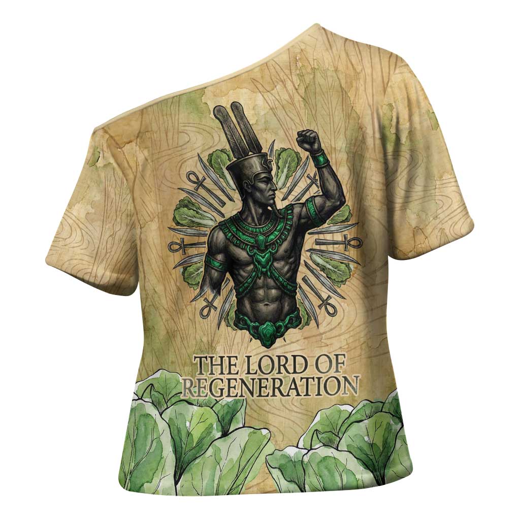 Min Cross Shoulder Shirt Egyptian God of Fertility Lord of Generation Lettuce Ancient