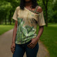 Min Cross Shoulder Shirt Egyptian God of Fertility Lord of Generation Lettuce Ancient