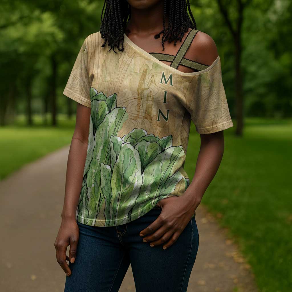 Min Cross Shoulder Shirt Egyptian God of Fertility Lord of Generation Lettuce Ancient