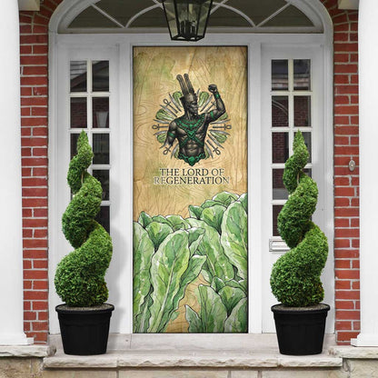 Min Door Cover Egyptian God of Fertility Lord of Generation Lettuce Ancient