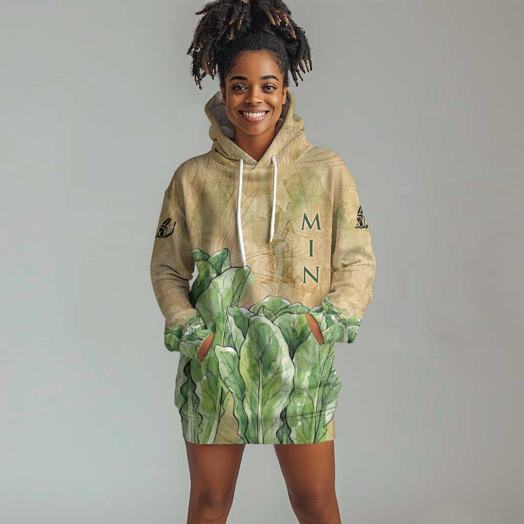 Min Hoodie Dress Egyptian God of Fertility Lord of Generation Lettuce Ancient