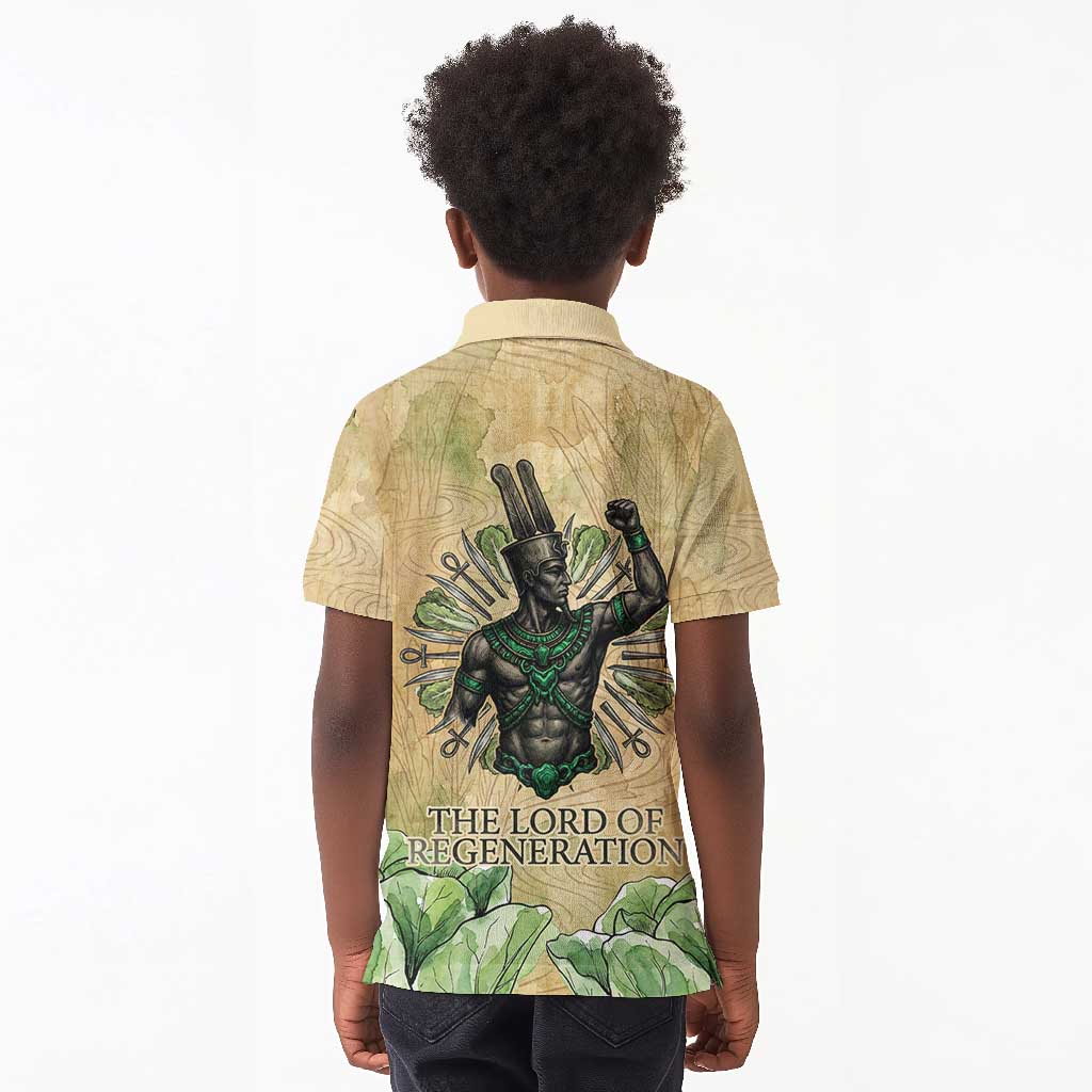 Min Kid Polo Shirt Egyptian God of Fertility Lord of Generation Lettuce Ancient