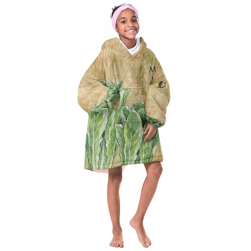 Min Kid Wearable Blanket Hoodie Egyptian God of Fertility Lord of Generation Lettuce Ancient