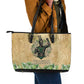 Min Leather Tote Bag Egyptian God of Fertility Lord of Generation Lettuce Ancient