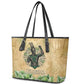 Min Leather Tote Bag Egyptian God of Fertility Lord of Generation Lettuce Ancient