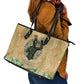 Min Leather Tote Bag Egyptian God of Fertility Lord of Generation Lettuce Ancient