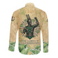 Min Long Sleeve Button Shirt Egyptian God of Fertility Lord of Generation Lettuce Ancient