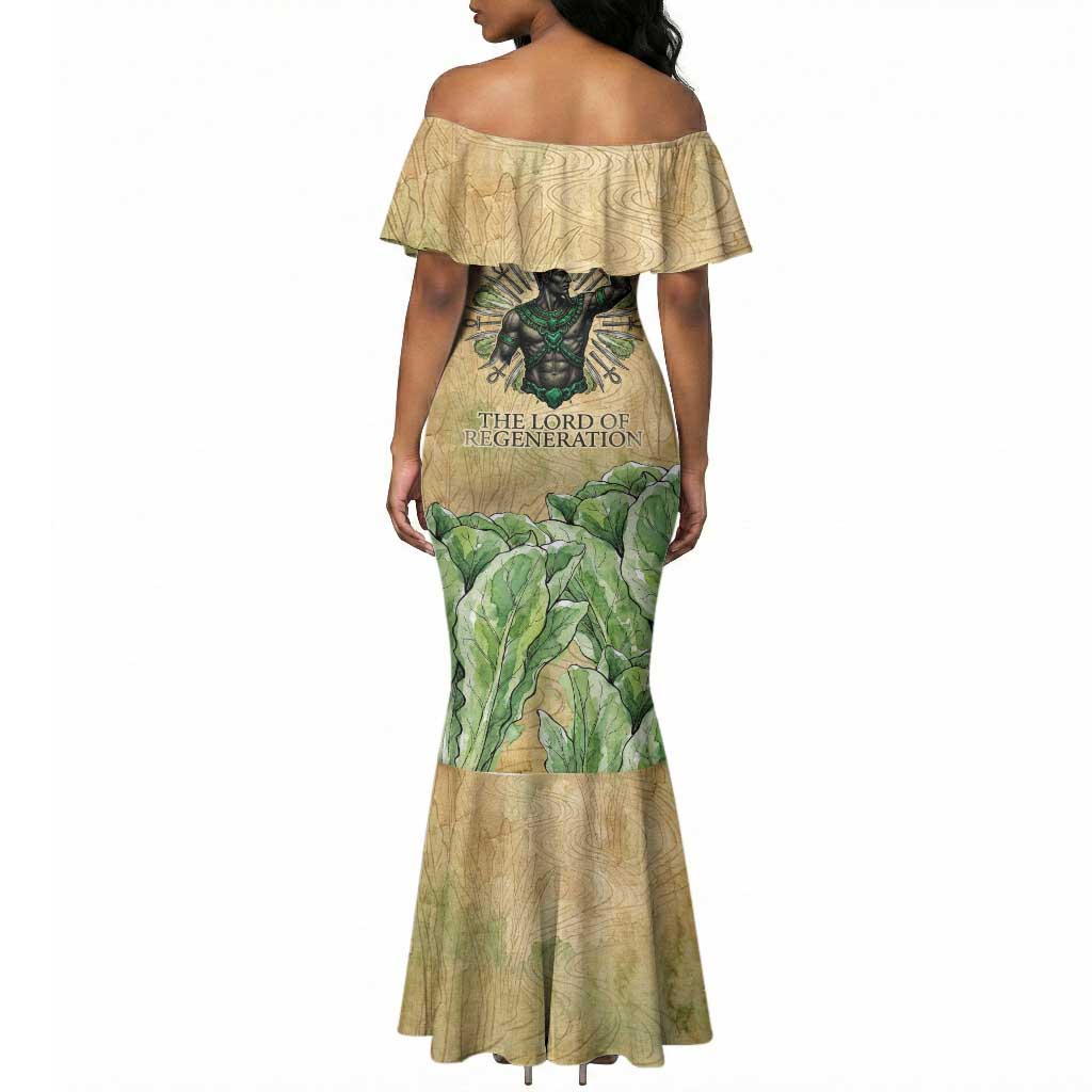 Min Mermaid Dress Egyptian God of Fertility Lord of Generation Lettuce Ancient