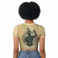 Min Raglan Cropped T shirt Egyptian God of Fertility Lord of Generation Lettuce Ancient