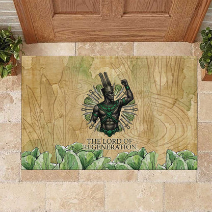 Min Rubber Doormat Egyptian God of Fertility Lord of Generation Lettuce Ancient